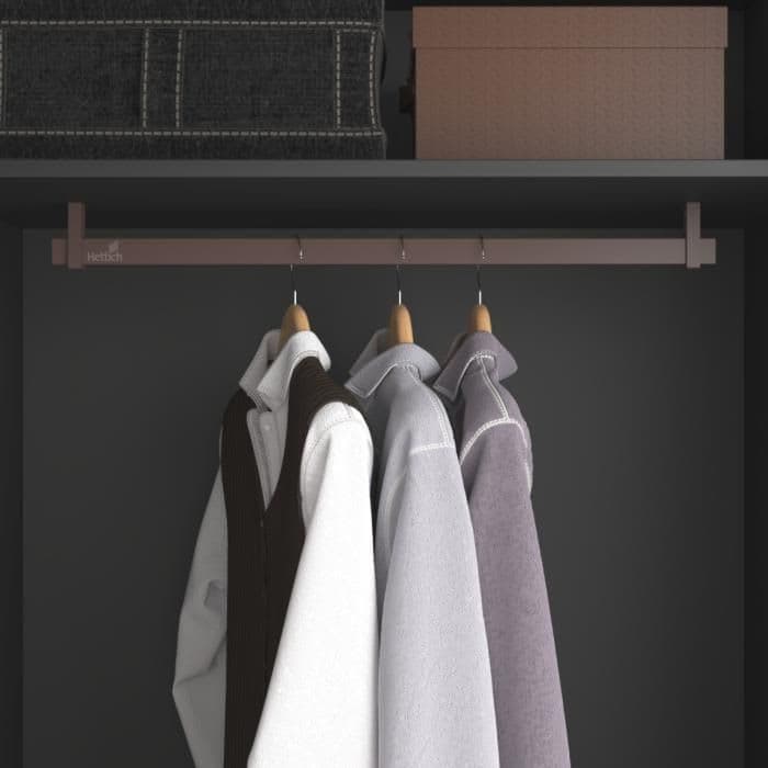 Hettich Clothes Rack Set Mocha Finish