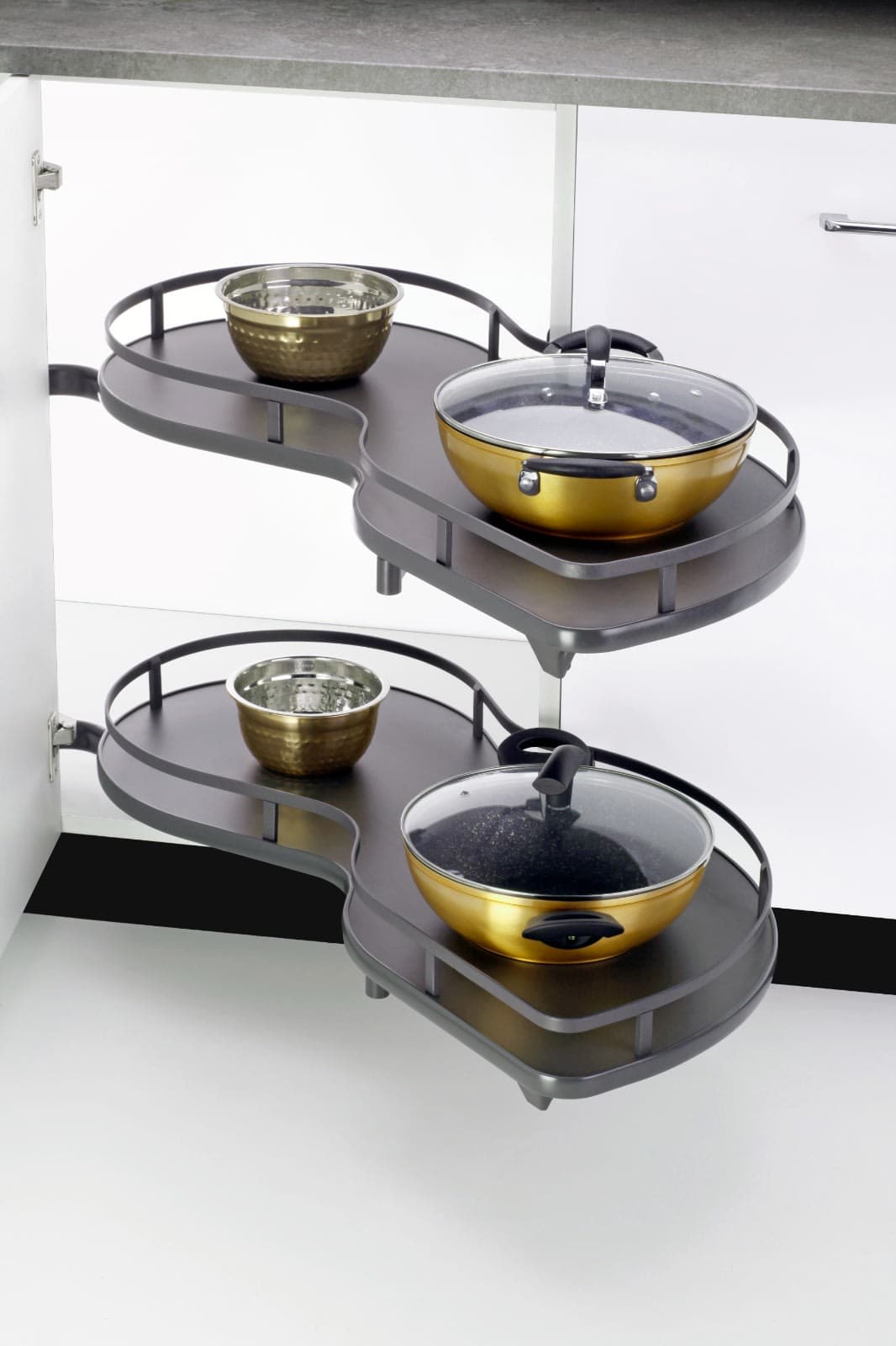 Starrs S-Corner Soft Close Right/left Grey Finish