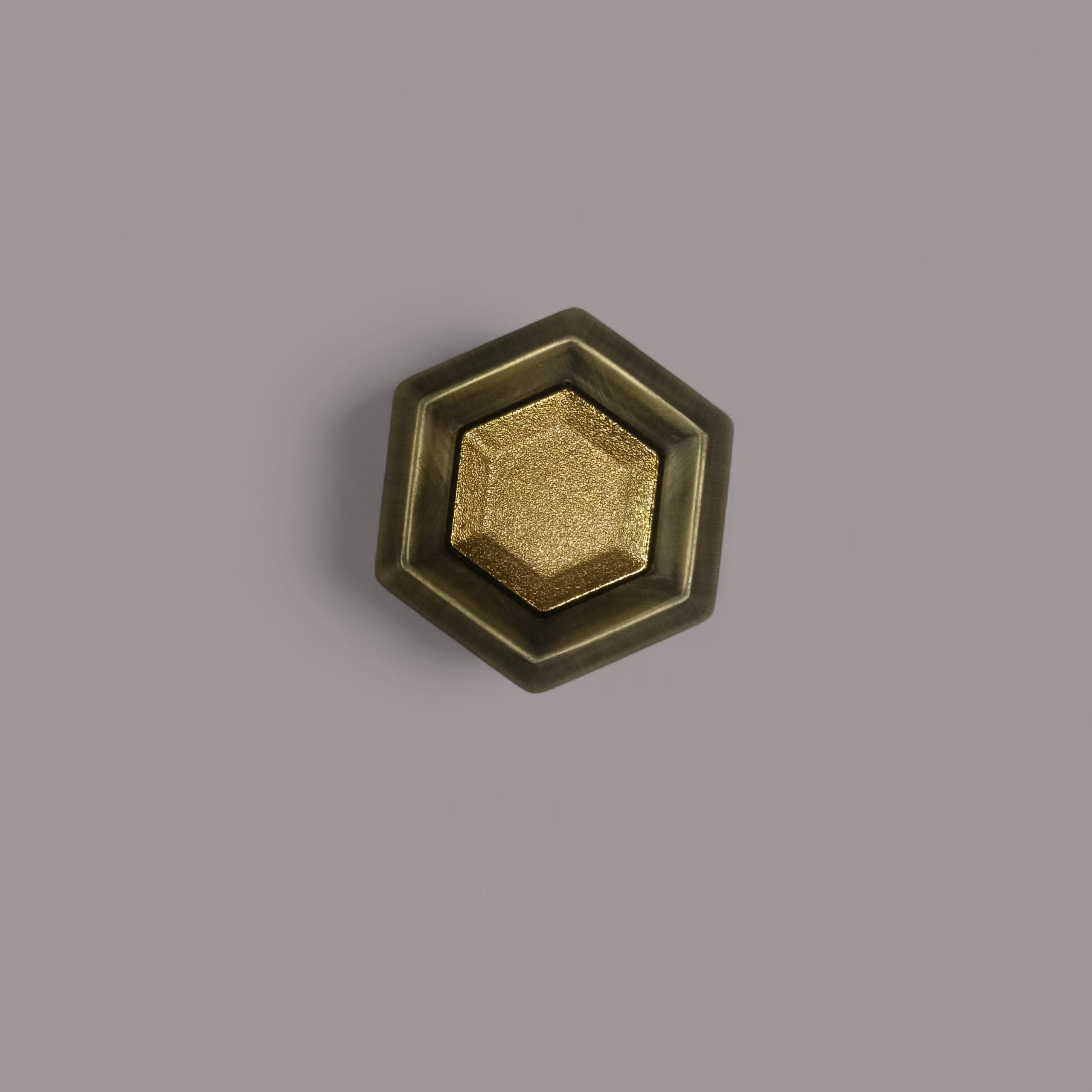 Antique Gold Hex Knob
